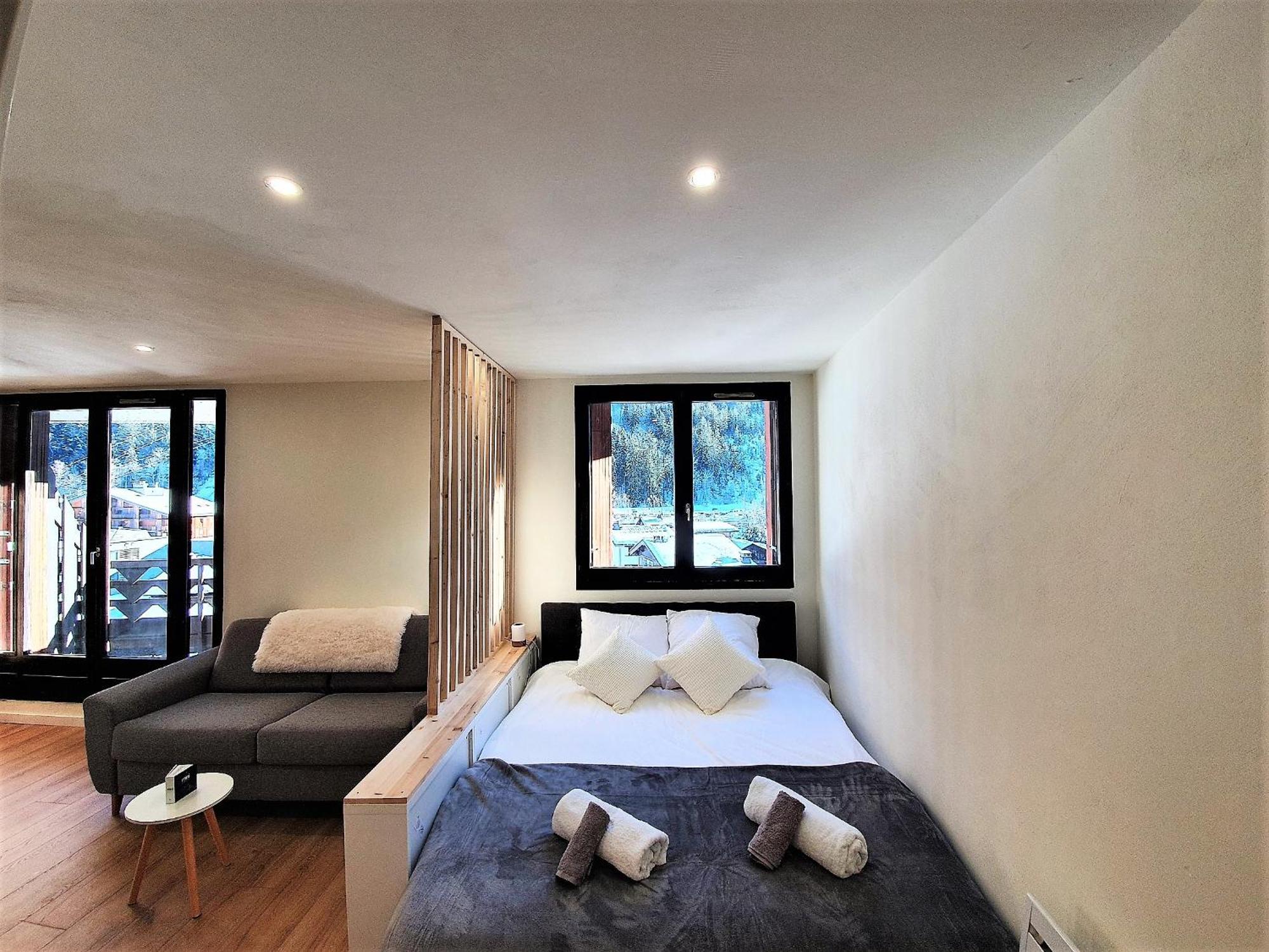 Grand Studio Aiguille Du Midi Et Vue Mont Blanc Chamonix Mont Blanc Habitación foto